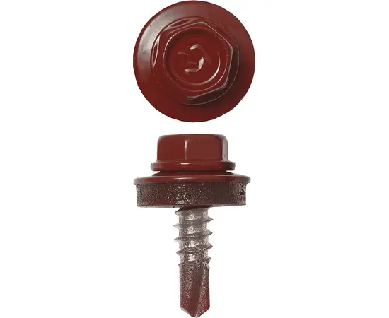 Саморезы Зубр СКМ 5,5х25 мм кровельные для металлических конструкций RAL 3003 коробка, Длина (мм): 25 Саморезы Зубр СКМ 5,5х25 мм кровельные для металлических конструкций RAL 3003 коробка, Длина (мм): 25