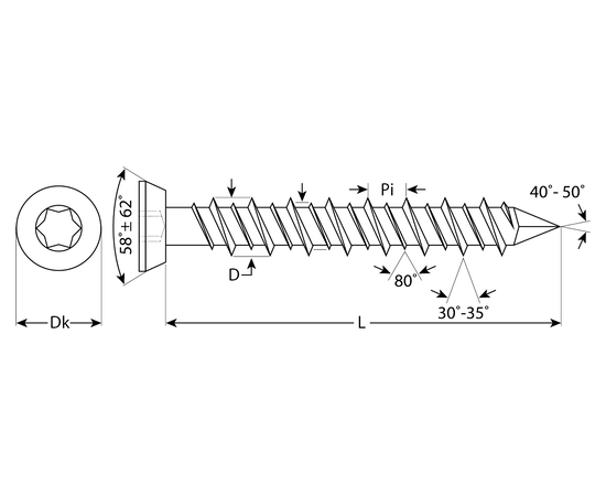 Шурупы Зубр ШБ-Х 7,5х182 мм по бетону хроматированные коробка, Длина (мм): 182, - 2