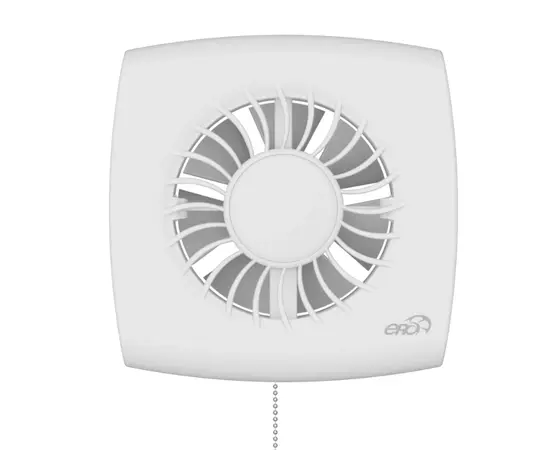 ERA Wind 100-02, Диаметр: 100 мм, Обратный клапан: Нет, Таймер: Нет, Датчик влажности: Нет, Тип подшипника: Скольжения, Управление: Шнурковое, - 2
