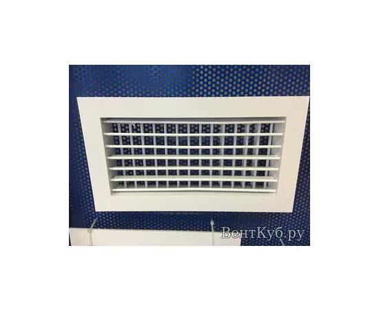 Решетка АДН 500*800, Типоразмер (мм): 800х500, Конструкция: Двухрядная, Цвет: Белый, - 2