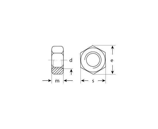 Гайки Зубр ГОСТ ISO 4032-2014 М8 коробка, Метрическая резьба: М8, - 2