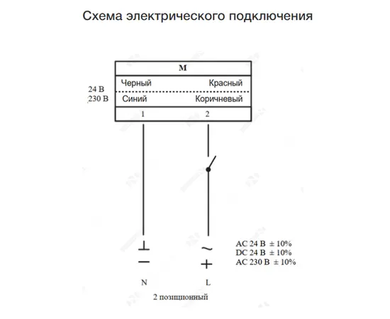 SAFA 1-08 ST NO 8Nm 24VAC/DC, Возвратная пружина: Да, Момент вращения (Нм): 8, - 5