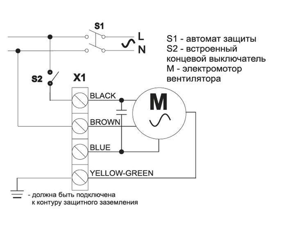 Era Storm GR 250 2E, Диаметр: 250 мм, Питание: 220 В (1Ф), Серия: С защитной решёткой, - 3