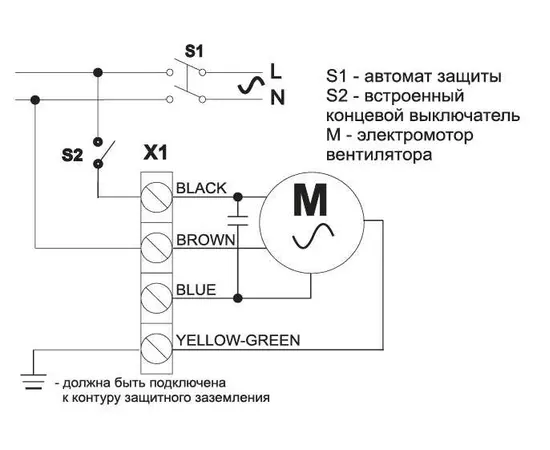 Era Storm GR 500 4E, Диаметр: 500 мм, Питание: 220 В (1Ф), Серия: С защитной решёткой, - 3