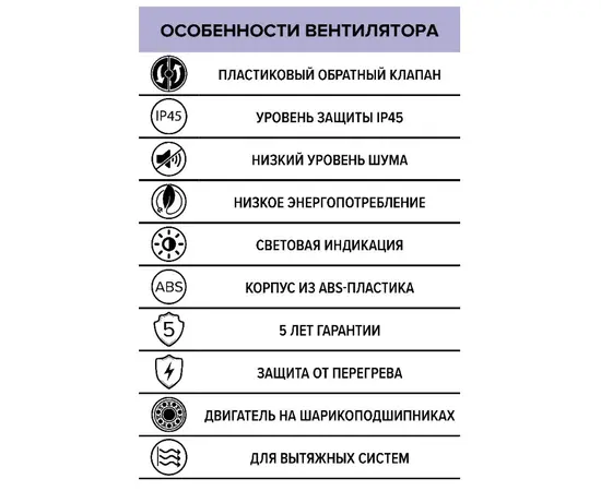 Diciti Aeon 4С TURBO, Диаметр: 100 мм, Управление: Выключатель, Датчик влажности, таймер и фотодатчик: Нет, - 8 Diciti Aeon 4С TURBO, Диаметр: 100 мм, Управление: Выключатель, Датчик влажности, таймер и фотодатчик: Нет, - 8