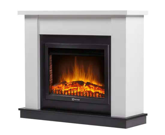 Каминокомплект: Очаг Electrolux EFP/P-2720RLS, портал Canto 25 белый, Цвет: Белый, - 2