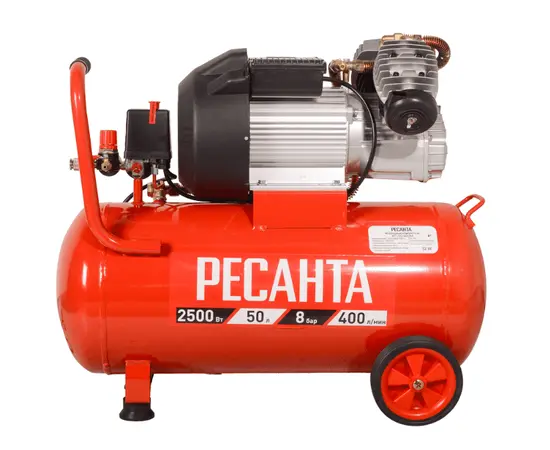 Ресанта КП-50/400М, Макс. производительность (л/мин): 400, Объем ресивера (л): 50, - 5