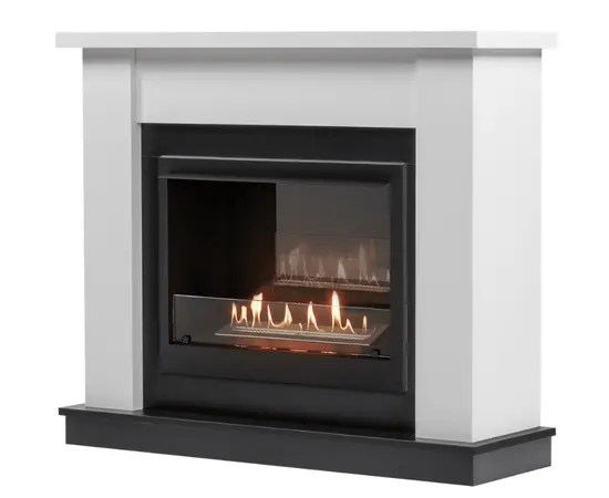 Каминокомплект: Биокамин Firelight BFP/P-2520, портал Canto 25 белый, Цвет: Белый, - 2 Каминокомплект: Биокамин Firelight BFP/P-2520, портал Canto 25 белый, Цвет: Белый, - 2