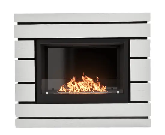Каминокомплект: Биокамин Firelight BFP/P-2520, портал Moderno 25 шпон белый дуб, Цвет: Белый дуб Каминокомплект: Биокамин Firelight BFP/P-2520, портал Moderno 25 шпон белый дуб, Цвет: Белый дуб
