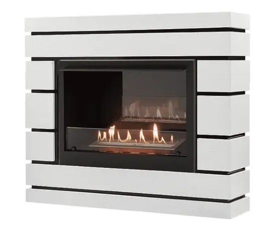 Каминокомплект: Биокамин Firelight BFP/P-2520, портал Moderno 25 шпон белый дуб, Цвет: Белый дуб, - 2 Каминокомплект: Биокамин Firelight BFP/P-2520, портал Moderno 25 шпон белый дуб, Цвет: Белый дуб, - 2