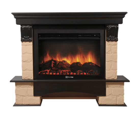 Firelight Forte 30U (угловой) камень бежевый, шпон темный дуб, - 2