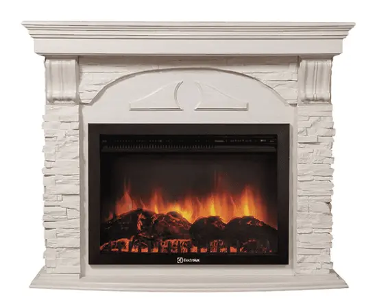 Firelight Torre 30S камень белый, шпон белёный дуб Firelight Torre 30S камень белый, шпон белёный дуб