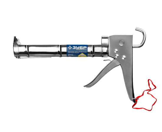 Полукорпусный пистолет для герметика Зубр 310 мл, - 3