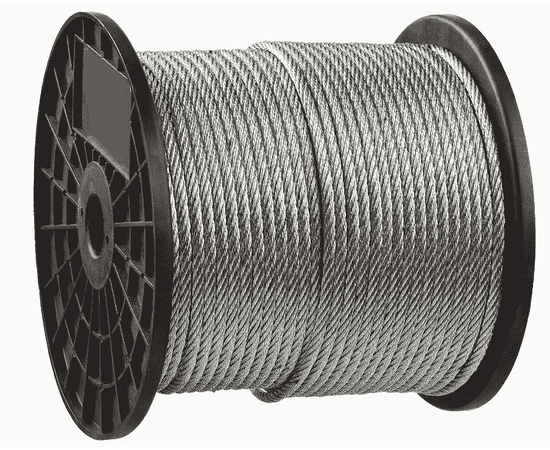 Трос стальной Зубр DIN 3055, 5 мм, 150 м, Диаметр (мм): 5