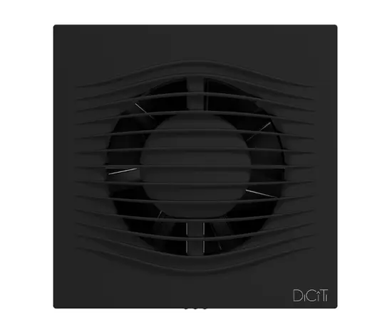 Diciti Slim 5C Matt black, Диаметр: 125 мм, Цвет: Матовый черный, Управление: Выключатель, Датчик влажности, таймер и фотодатчик: Нет