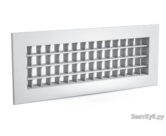 Решетка РВ-2-450x450, Типоразмер (мм): 450х450, Конструкция: Двухрядная, Бренд: Неватом, Цвет: Белый