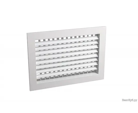 Решетка АДН 400*600, Типоразмер (мм): 600х400, Конструкция: Двухрядная, Цвет: Белый