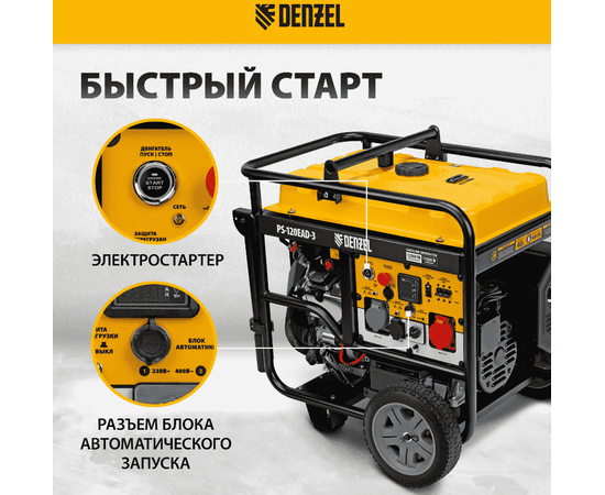 Denzel PS-120EAD-3, Макс. мощность: 12 кВт, - 3