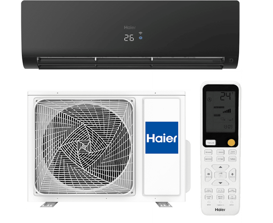 Haier AS25S2SF2FA-B/1U25S2SM3FA, Рекомендуемая площадь и мощность: 25 м² - 2,5 кВт, Цвет: Чёрный