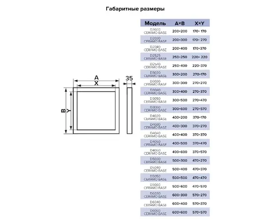 Evecs D2030 Ceramo Base, Типоразмер (мм): 200х300, - 6 Evecs D2030 Ceramo Base, Типоразмер (мм): 200х300, - 6