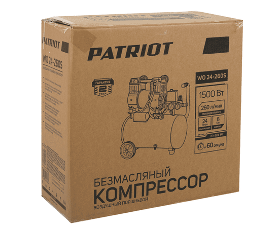 Patriot WO 24-260 S, Мощность (кВт): 1,5, Макс. производительность (л/мин): 260, - 5