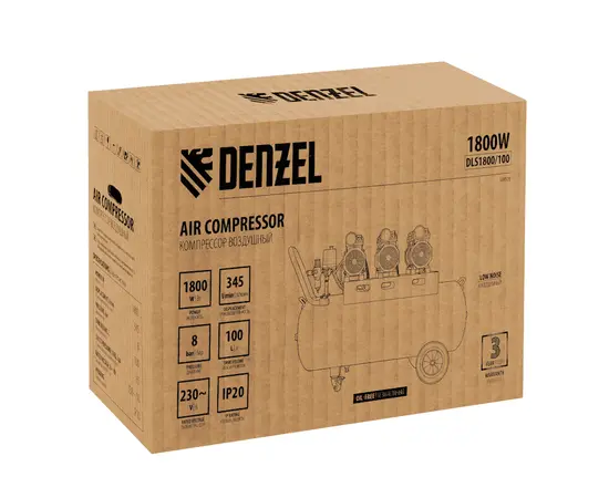Denzel DLS 1800/100, Мощность (кВт): 1,8, - 10