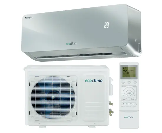 Ecoclima ECW/I-СH12/AAS-4R1 (Silver), Рекомендуемая площадь и мощность: 35 м² - 3,5 кВт, Цвет: Серебристый