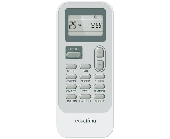 Ecoclima ECW/I-HE09/BB-4R2, Рекомендуемая площадь и мощность: 25 м² - 2,5 кВт, - 3