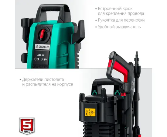 Зубр АВД-115, Мощность (кВт): 1,5, - 5