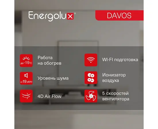Energolux SAS09R1-AI/SAU09R1-AI, Рекомендуемая площадь и мощность: 25 м² - 2,5 кВт, - 22 Energolux SAS09R1-AI/SAU09R1-AI, Рекомендуемая площадь и мощность: 25 м² - 2,5 кВт, - 22