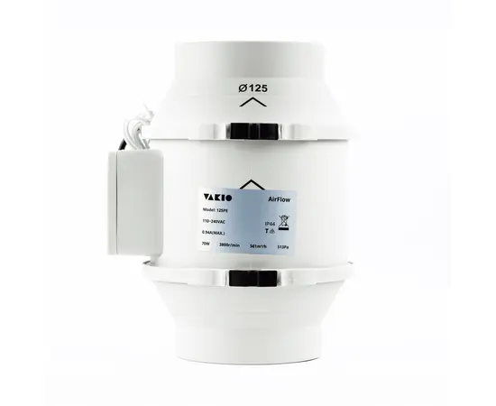 Vakio AirFlow 125PE, Диаметр: 125 мм, - 9 Vakio AirFlow 125PE, Диаметр: 125 мм, - 9