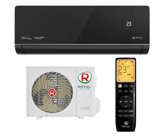 Royal Clima RCI-RSN30HN, Рекомендуемая площадь и мощность: 25 м² - 2,5 кВт, Цвет: Чёрный