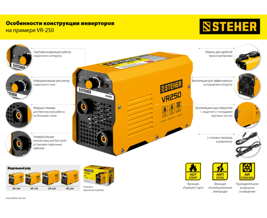Steher VR-160, Макс. сварочный ток: 160 А, - 15