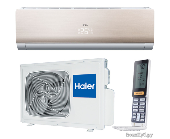 Haier HSU-09HNF203/R2-G, Рекомендуемая площадь и мощность: 25 м² - 2,5 кВт, Тип кондиционера: Неинверторный, Цвет: Золотой