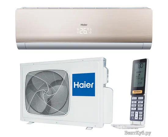 Haier HSU-24HNF103/R2-G, Рекомендуемая площадь и мощность: 70 м² - 7 кВт, Тип кондиционера: Неинверторный, Цвет: Золотой