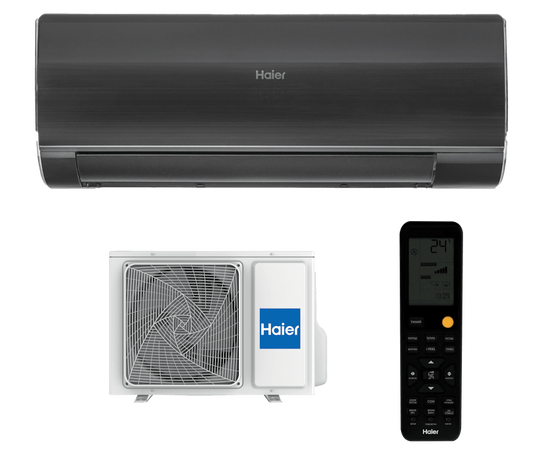 Haier HSU-07HFF203/R3-B/HSU-07HUF203/R3, Рекомендуемая площадь и мощность: 20 м² - 2 кВт, Цвет: Чёрный
