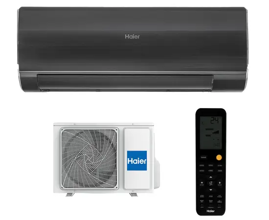 Haier HSU-09HFF203/R3-B/HSU-09HUF203/R3, Рекомендуемая площадь и мощность: 25 м² - 2,5 кВт, Цвет: Чёрный