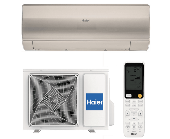 Haier HSU-07HFF103/R3-G/HSU-07HUF103/R3, Рекомендуемая площадь и мощность: 20 м² - 2 кВт, Цвет: Золотой