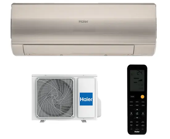 Haier HSU-24HFF103/R3-G/HSU-24HUF103/R3, Рекомендуемая площадь и мощность: 70 м² - 7 кВт, Цвет: Золотой