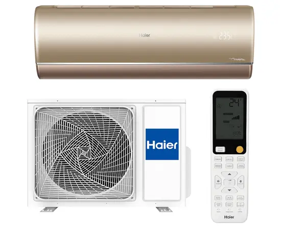 Haier AS25S2SJ2FA-G/1U25MECFRA, Рекомендуемая площадь и мощность: 25 м² - 2,5 кВт, Цвет: Золотой