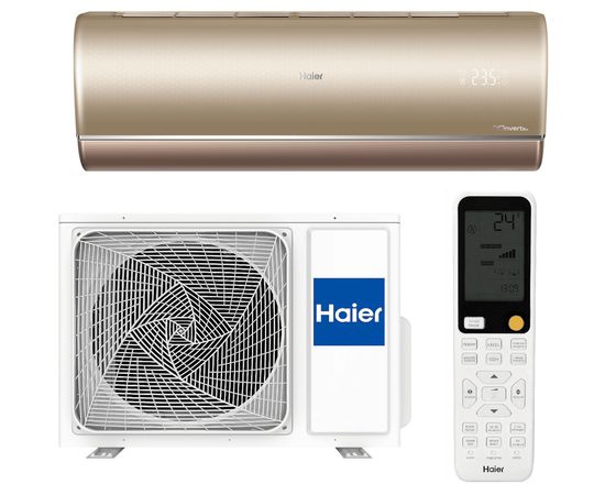 Haier AS50S2SJ2FA-G/1U50JEC1FRA, Рекомендуемая площадь и мощность: 50 м² - 5 кВт, Цвет: Золотой