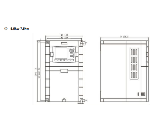 BVM VFC300-002-G43 2,2 кВт, Мощность: 2,2 кВт, Напряжение: Вход 3х380В / Выход 3х380В, - 3