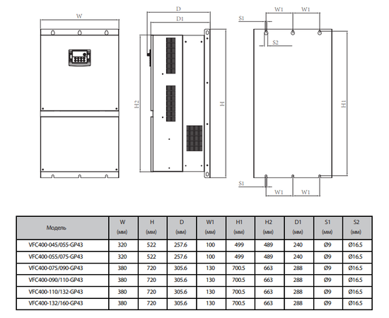 BVM VFC400-00A-G23 0,4 кВт, Мощность: 0,4 кВт, Напряжение: Вход 1х220В / Выход 3х220В, - 9