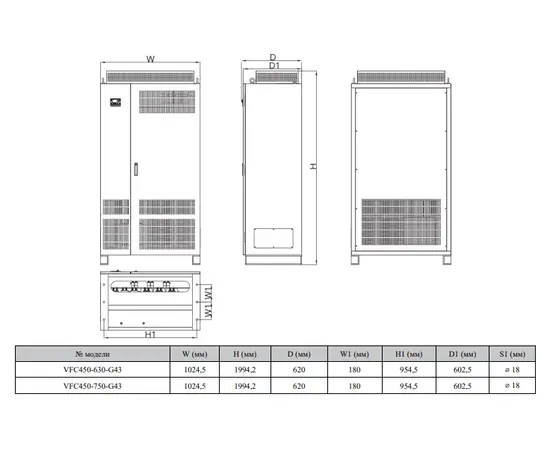 BVM VFC450-00B-G23 0,75 кВт, Мощность: 0,75 кВт, Напряжение: Вход 1х220В / Выход 3х220В, - 8
