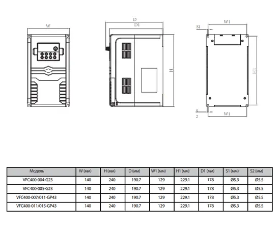 BVM VFC400-375-G43 375 кВт, Мощность: 375 кВт, Напряжение: Вход 3х380В / Выход 3х380В, - 3