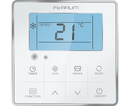 Ferrum LCAD36D1-A/LCAU36U1-A, Рекомендуемая площадь и мощность: 105 м² - 10,5 кВт, - 12