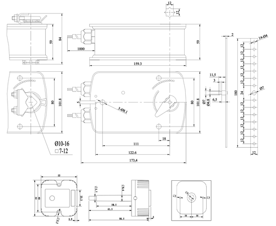 BVM BLF230-05-T (230В, 5 Нм), - 2