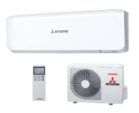 Mitsubishi Heavy SRK25ZS-W/SRC25ZS-W, Рекомендуемая площадь и мощность: 25 м² - 2,5 кВт, Цвет: Белый