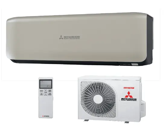 Mitsubishi Heavy SRK25ZS-WT/SRC25ZS-W, Рекомендуемая площадь и мощность: 25 м² - 2,5 кВт, Цвет: Бежевый