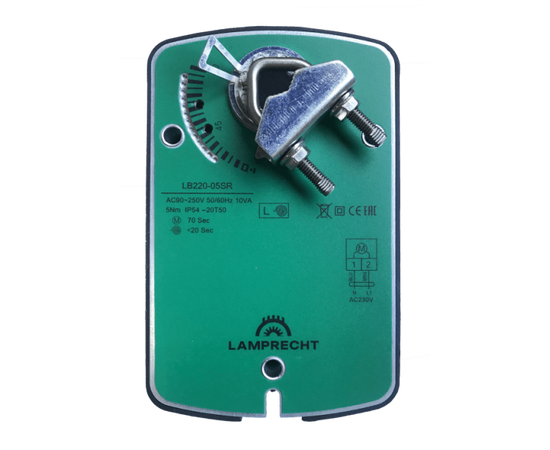 Lamprecht LB220-05SR, Возвратная пружина: Да, Момент вращения (Нм): 5, Тип управления: On/off, Напряжение (В): 220, - 2